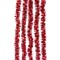 KSA LED Lighted Tinsel Cascading Superbright Christmas Lights - 6.5' - Red Lights - 100 ct